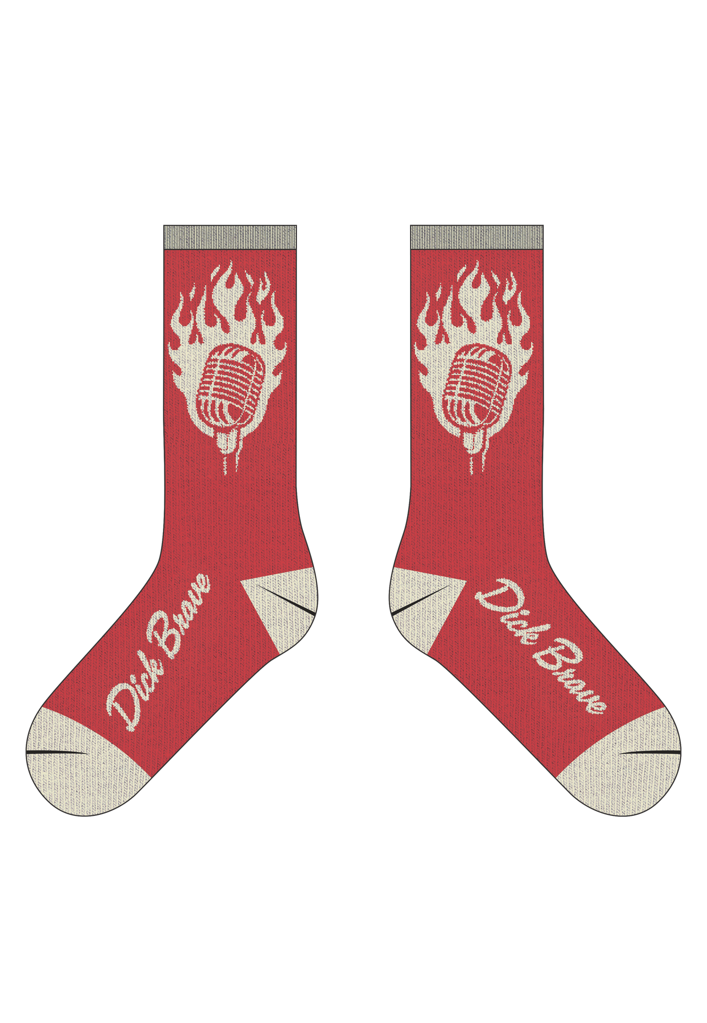 Dick Brave - Burning Mic Red - Socks | Neutral-Image